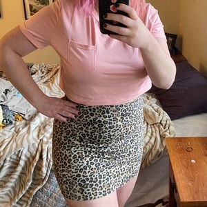 Cheetah print skirt